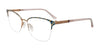EasyClip EC705 Eyeglasses | Size 54 / Pink Gold & Teal With Black Pattern