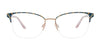 EasyClip EC705 Eyeglasses | Size 54 / Light Blue & Purple Pattern