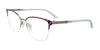 EasyClip EC705 Eyeglasses | Size 54 / Light Blue & Purple Pattern