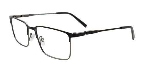 EasyClip EC707 Eyeglasses / Size 55 / Black & Steel