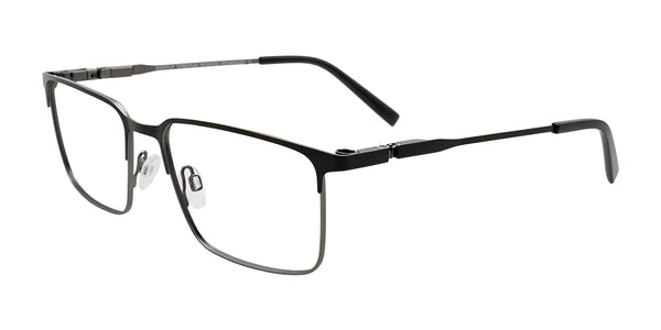 EasyClip EC707 Eyeglasses | Size 55 / Black & Steel