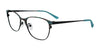 EasyClip EC710 Eyeglasses with Clip-on Sunglasses | Size 54 / Black & Multicolor Stripes