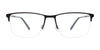 EasyClip EC712 Eyeglasses with Clip-on Sunglasses | Size 55 / Matt Black