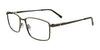 EasyClip EC713 Eyeglasses with Clip-on Sunglasses | Size 56 / Satin Khaki