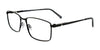 EasyClip EC713 Eyeglasses with Clip-on Sunglasses | Size 56 / Satin Black
