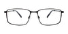 EasyClip EC713 Eyeglasses with Clip-on Sunglasses | Size 56 / Satin Black