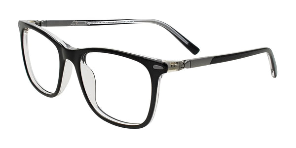 EasyClip EC722 Eyeglasses | Size 47 / Black On Crystal