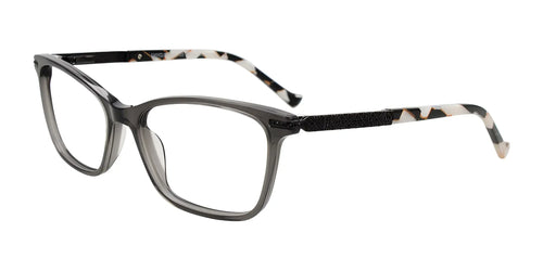 EasyClip EC723 Eyeglasses with Clip-on Sunglasses / Size 53 / Black Transparent