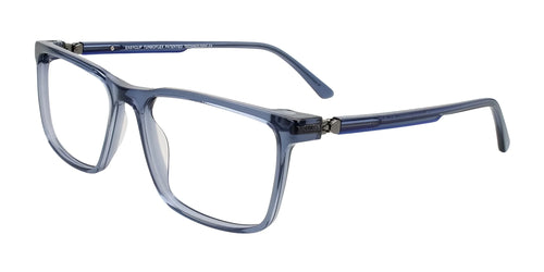 EasyClip EC727 Eyeglasses / Size 55 / Transparent Blue & Indigo
