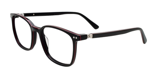 EasyClip EC733 Eyeglasses / Size 48 / Black & Red