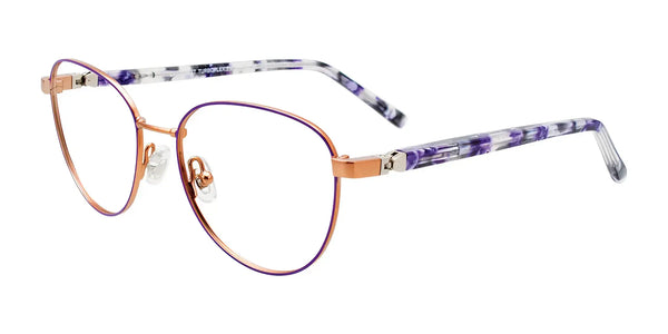 EasyTwist ET9000 Eyeglasses | Size 48 / Satin Purple & Rose Gold