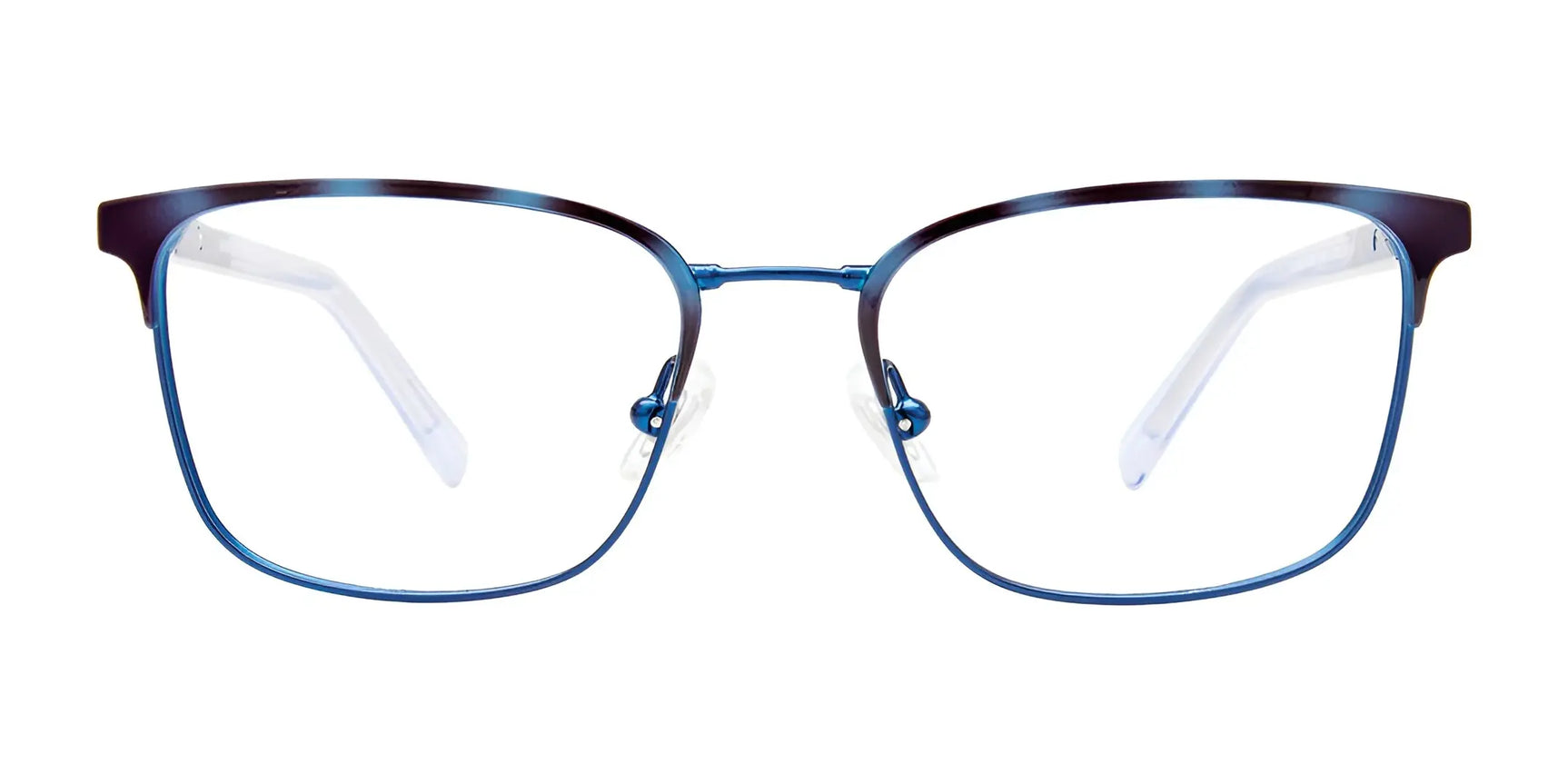 The EasyTwist ET9001 Eyeglasses | Size 47 by EasyTwist feature blue metal rectangular frames with clear, prescription-ready lenses. Shown front-facing on a white background, these glasses offer a durable, flexible fit for everyday comfort. The EasyTwist ET9001 Eyeglasses | Size 47 by EasyTwist feature blue metal rectangular frames with clear, prescription-ready lenses. Shown front-facing on a white background, these glasses offer a durable, flexible fit for everyday comfort.