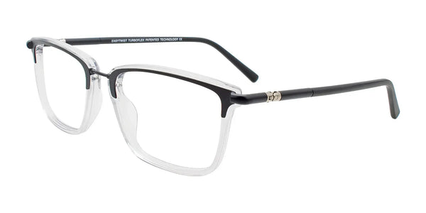 EasyTwist ET9010 Eyeglasses | Size 53 / Black & Crystal