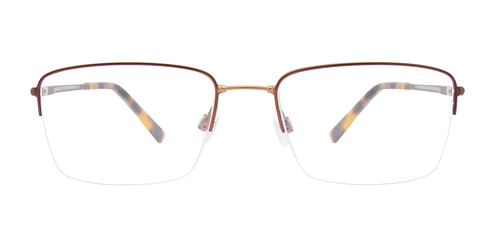 EasyTwist ET996 Eyeglasses by EasyTwist feature a rectangular, rimless design with a thin brown metal frame, tortoiseshell temple tips, and EasyTwist technology for superior durability and flexibility. Size 56. EasyTwist ET996 Eyeglasses by EasyTwist feature a rectangular, rimless design with a thin brown metal frame, tortoiseshell temple tips, and EasyTwist technology for superior durability and flexibility. Size 56.