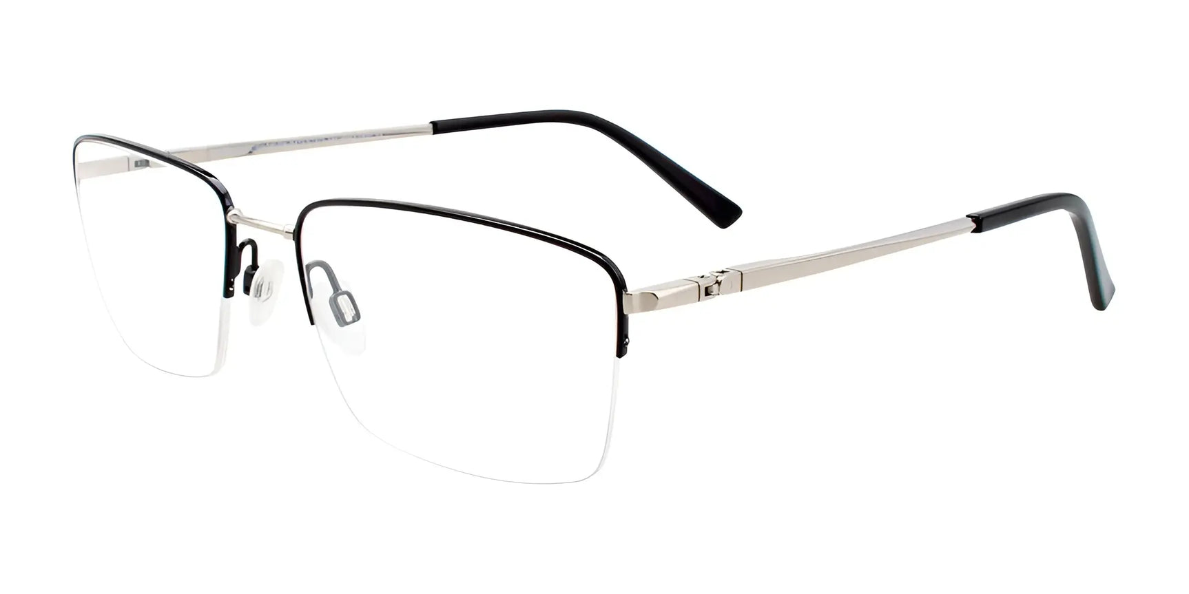 EasyTwist ET996 Eyeglasses Shiny Black & Silver EasyTwist ET996 Eyeglasses Shiny Black & Silver