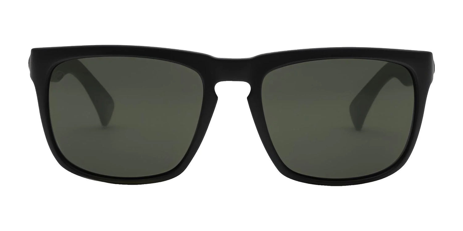 The Electric Knoxville XL Sunglasses | Size 61 feature a black rectangular frame with dark lenses, shown from the front on a white background, providing a lightweight fit and superior sun protection. The Electric Knoxville XL Sunglasses | Size 61 feature a black rectangular frame with dark lenses, shown from the front on a white background, providing a lightweight fit and superior sun protection.