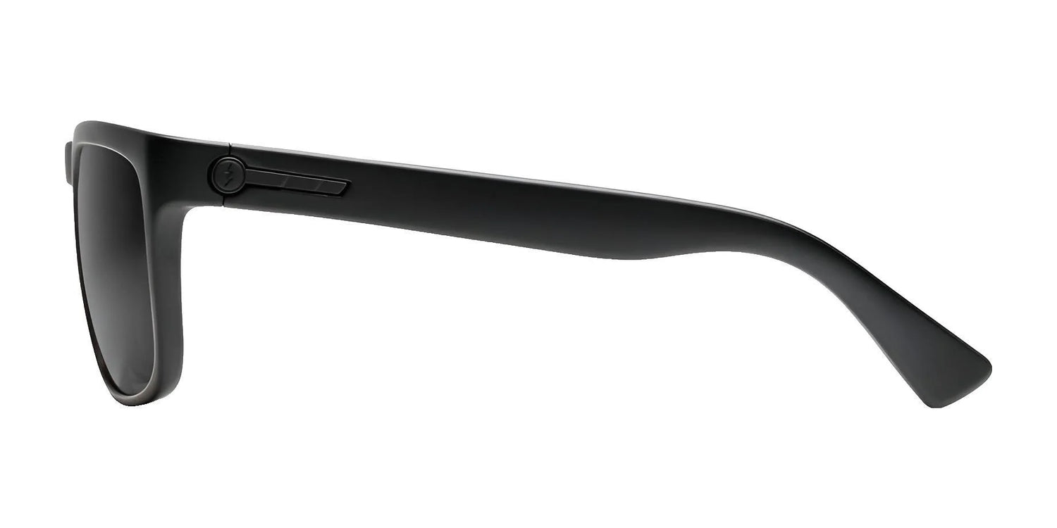 Side view of Electric Knoxville XL Sunglasses | Size 61 by Electric, featuring thick arms and dark lenses for lightweight comfort and superior sun protection, displayed against a white background. Side view of Electric Knoxville XL Sunglasses | Size 61 by Electric, featuring thick arms and dark lenses for lightweight comfort and superior sun protection, displayed against a white background.