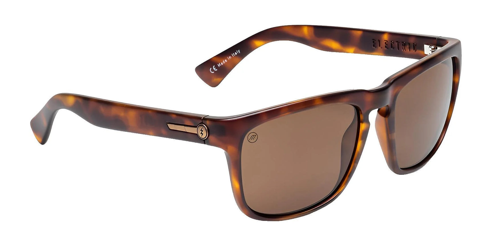 Electric Knoxville XL Sunglasses | Size 61 by Electric feature brown tortoiseshell square frames and brown tinted lenses for superior sun protection and lightweight comfort, shown on a white background. Electric Knoxville XL Sunglasses | Size 61 by Electric feature brown tortoiseshell square frames and brown tinted lenses for superior sun protection and lightweight comfort, shown on a white background.
