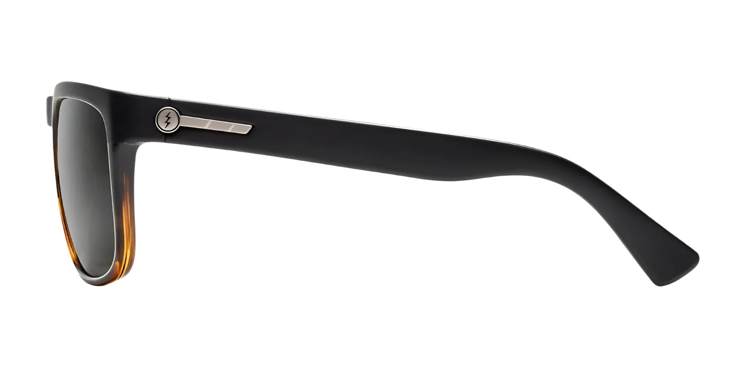 Side view of Electric Knoxville XL Sunglasses | Size 61 by Electric, featuring lightweight black frames with silver accents and tortoiseshell detail, designed for superior sun protection. Side view of Electric Knoxville XL Sunglasses | Size 61 by Electric, featuring lightweight black frames with silver accents and tortoiseshell detail, designed for superior sun protection.