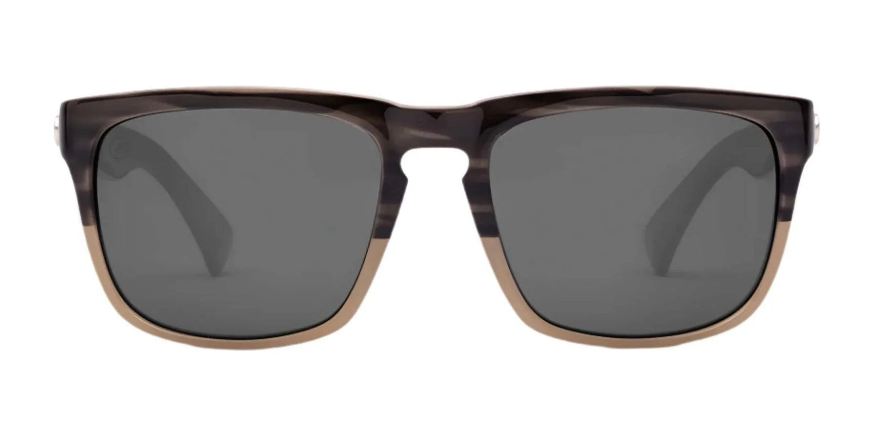 Front view of Electric Knoxville XL Sunglasses | Size 61 by Electric, showcasing black lenses and a brown rectangular frame for sun protection in a lightweight, comfortable fit. Front view of Electric Knoxville XL Sunglasses | Size 61 by Electric, showcasing black lenses and a brown rectangular frame for sun protection in a lightweight, comfortable fit.
