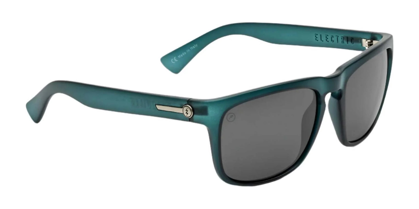 The Electric Knoxville XL Sunglasses | Size 61 feature a teal rectangular frame, dark lenses, and a metal accent on the arms for style and sun protection, shown here on a white background. The Electric Knoxville XL Sunglasses | Size 61 feature a teal rectangular frame, dark lenses, and a metal accent on the arms for style and sun protection, shown here on a white background.