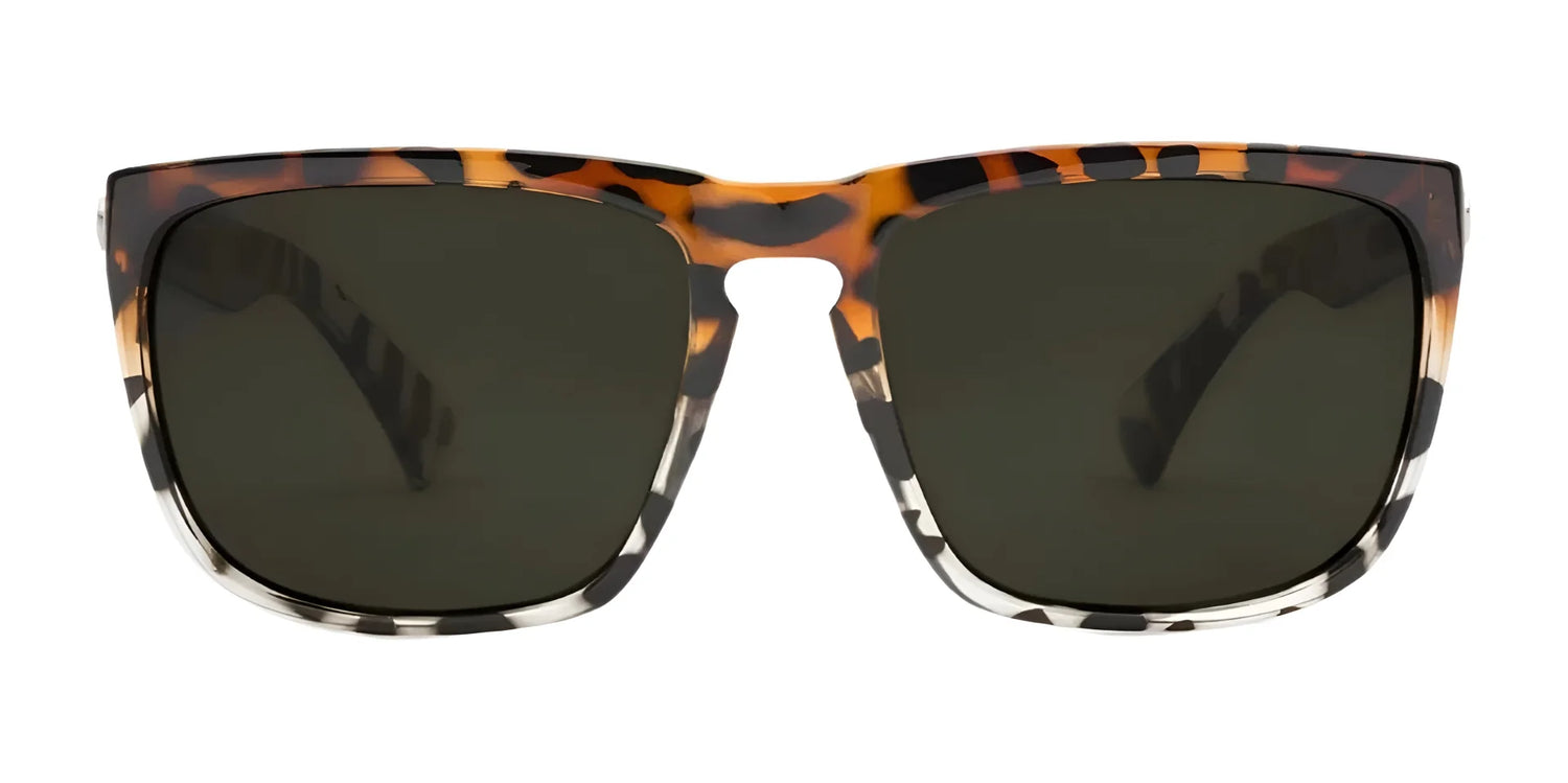 Shown from the front against a white background, Electric Knoxville XL Sunglasses (Size 61) feature a lightweight fit, superior sun protection, and classic tortoiseshell square frames with dark lenses. Shown from the front against a white background, Electric Knoxville XL Sunglasses (Size 61) feature a lightweight fit, superior sun protection, and classic tortoiseshell square frames with dark lenses.