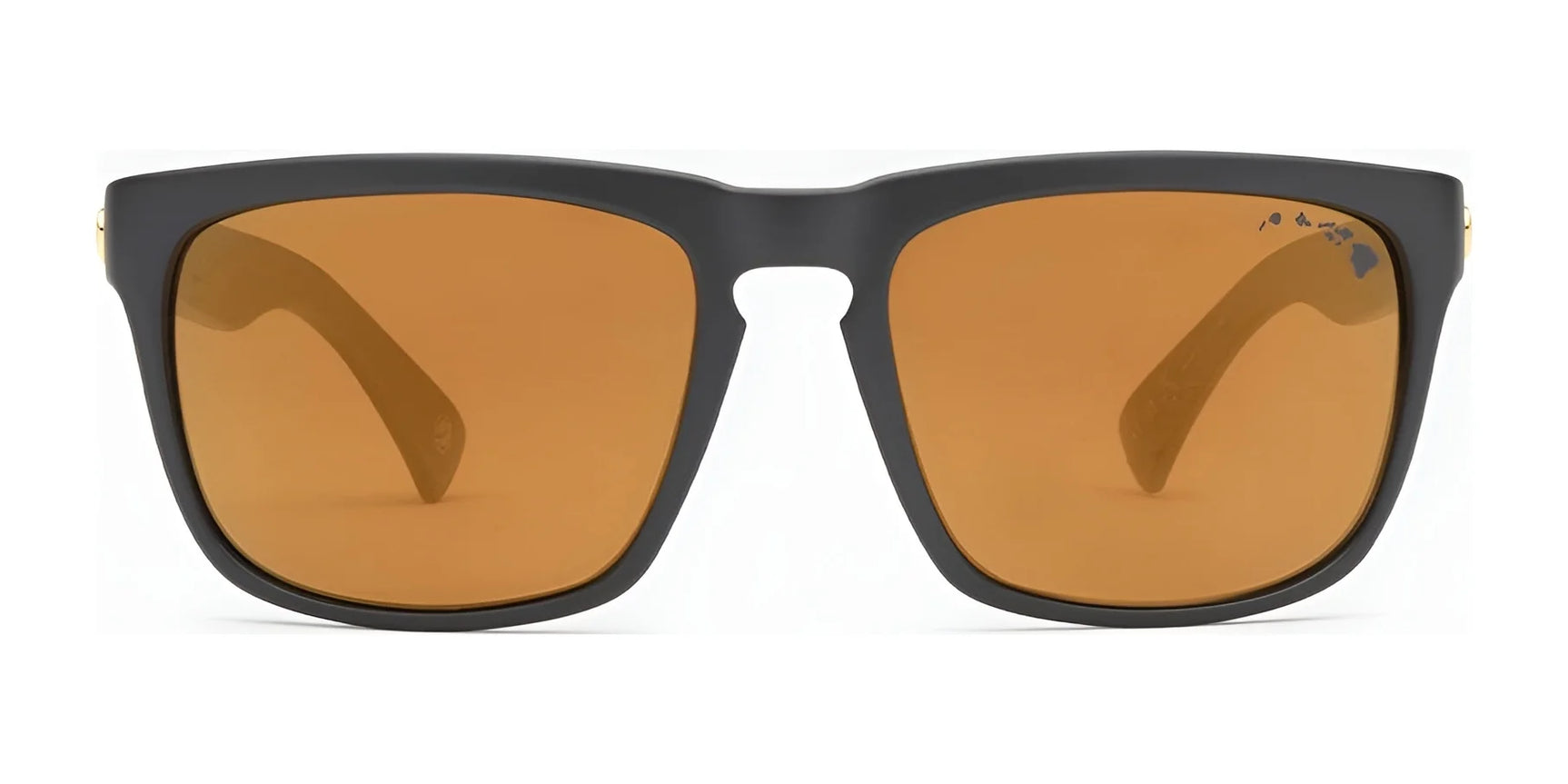 Electric Knoxville XL Sunglasses by Electric, size 61, in matte black with large rectangular orange-tinted lenses are shown from the front, providing a lightweight fit and superior sun protection. Electric Knoxville XL Sunglasses by Electric, size 61, in matte black with large rectangular orange-tinted lenses are shown from the front, providing a lightweight fit and superior sun protection.