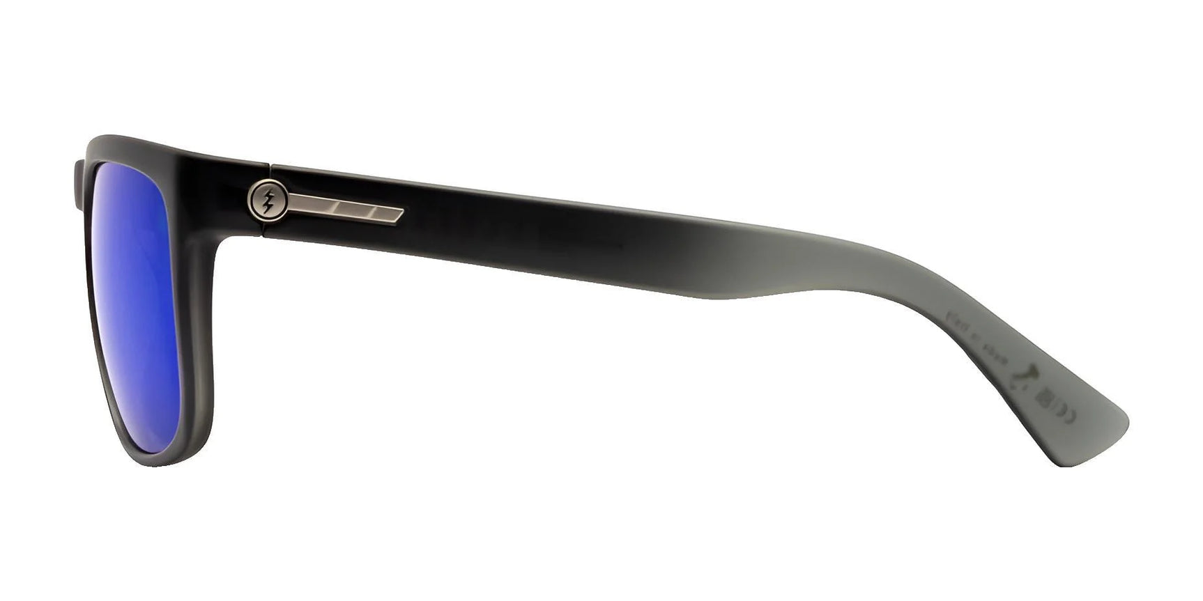 Electric Knoxville XL Sunglasses | Size 61 by Electric, shown from the side on a white background, feature blue mirrored lenses for superior sun protection and offer a lightweight fit. Electric Knoxville XL Sunglasses | Size 61 by Electric, shown from the side on a white background, feature blue mirrored lenses for superior sun protection and offer a lightweight fit.