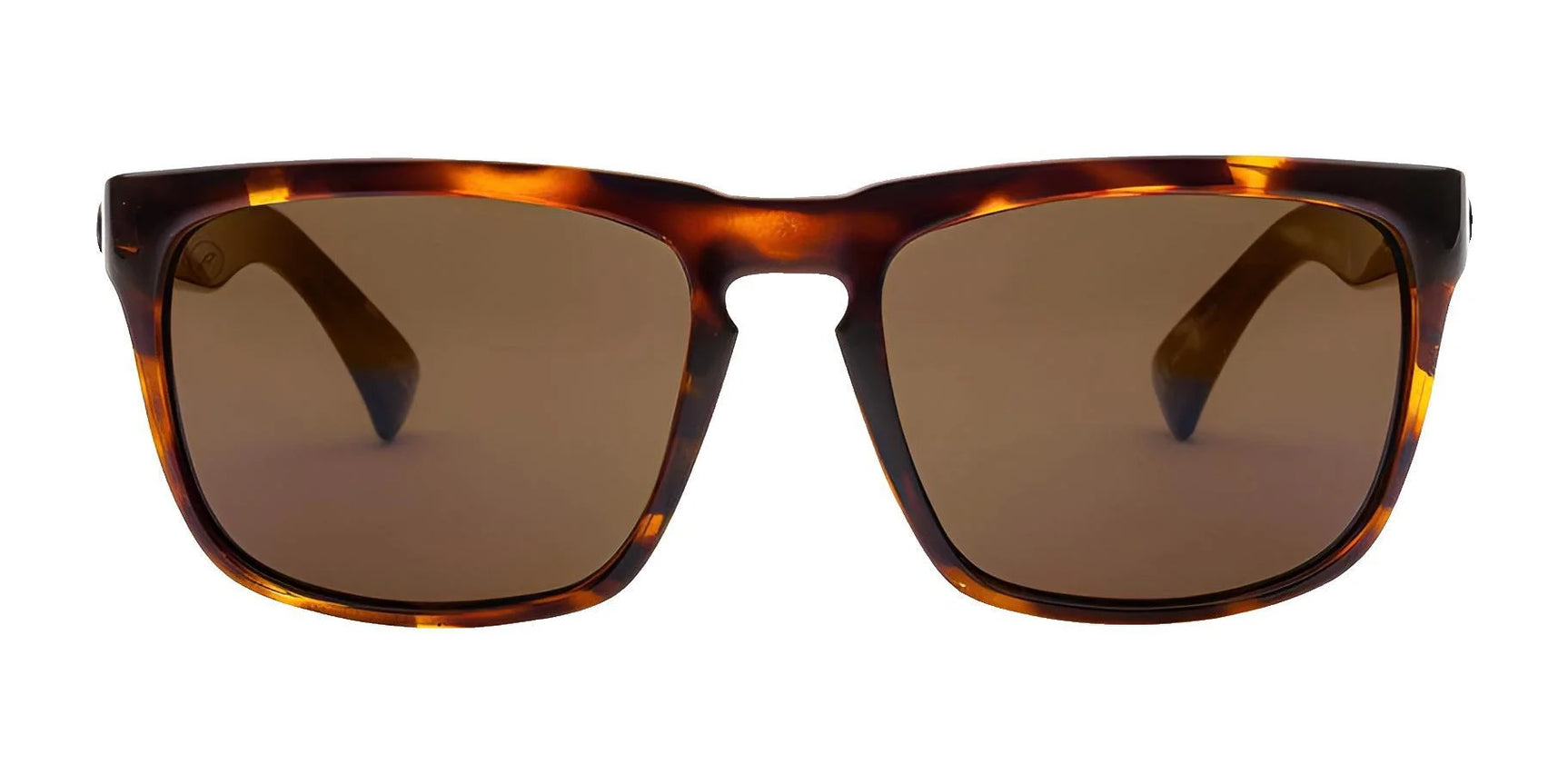 Electric Knoxville XL Sunglasses | Size 61 by Electric feature brown tortoiseshell rectangular frames and dark lenses, delivering superior sun protection in a lightweight, comfortable design shown from the front. Electric Knoxville XL Sunglasses | Size 61 by Electric feature brown tortoiseshell rectangular frames and dark lenses, delivering superior sun protection in a lightweight, comfortable design shown from the front.