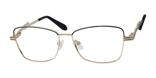 Elegante EL60 Eyeglasses / Size 54 / Black / Gold