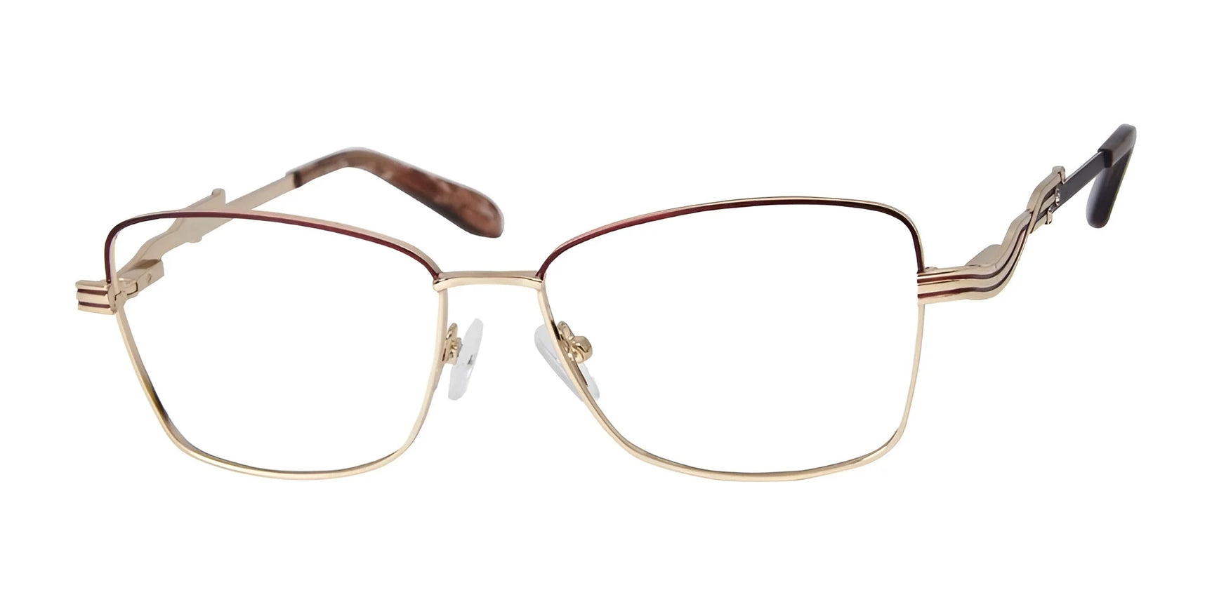 Elegante EL60 Eyeglasses Chocolate / Gold Elegante EL60 Eyeglasses Chocolate / Gold