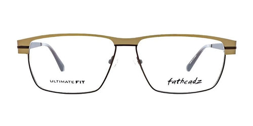 Fatheadz LIMIT Eyeglasses / Size 61 / Brown/Gold