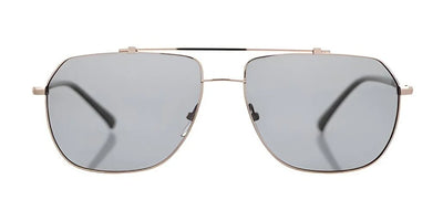 Fatheadz TAKEOVER Sunglasses feature a thin metal frame and polarized gray lenses on a white background, making them an essential addition to men's accessories.