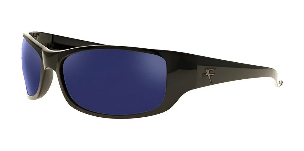 Fatheadz THE BOSS Sunglasses Matte Black Flare Navy Blue Fatheadz THE BOSS Sunglasses Matte Black Flare Navy Blue