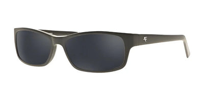 Fatheadz THE MIK Sunglasses (Size 60) feature a matte black rectangular frame, dark lenses, and a subtle "F" logo on the temple—delivering bold protection and standout style in men’s eyewear by Fatheadz.