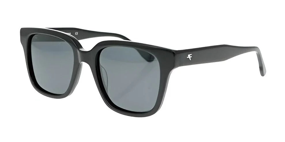 The Fatheadz TRIPPER Sunglasses in size 53 feature a black rectangular frame with dark polarized lenses, a small logo on the temple, and provide excellent UV protection. The Fatheadz TRIPPER Sunglasses in size 53 feature a black rectangular frame with dark polarized lenses, a small logo on the temple, and provide excellent UV protection.