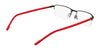 Flexon E1146 Eyeglasses | Size 54 / Satin Black/Crimson