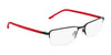 Flexon E1146 Eyeglasses | Size 54 / Satin Black/Crimson