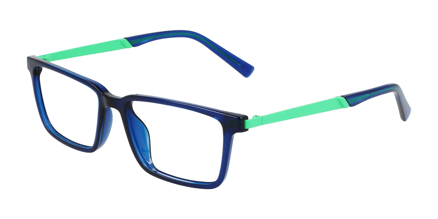 Flexon J4018 Eyeglasses Navy Crystal / Green Flexon J4018 Eyeglasses Navy Crystal / Green