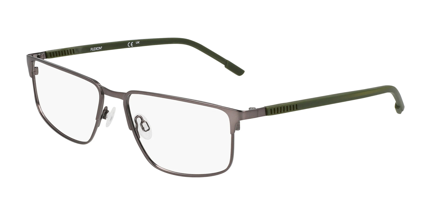 Flexon E1145 Eyeglasses Satin Gun / Olive Flexon E1145 Eyeglasses Satin Gun / Olive