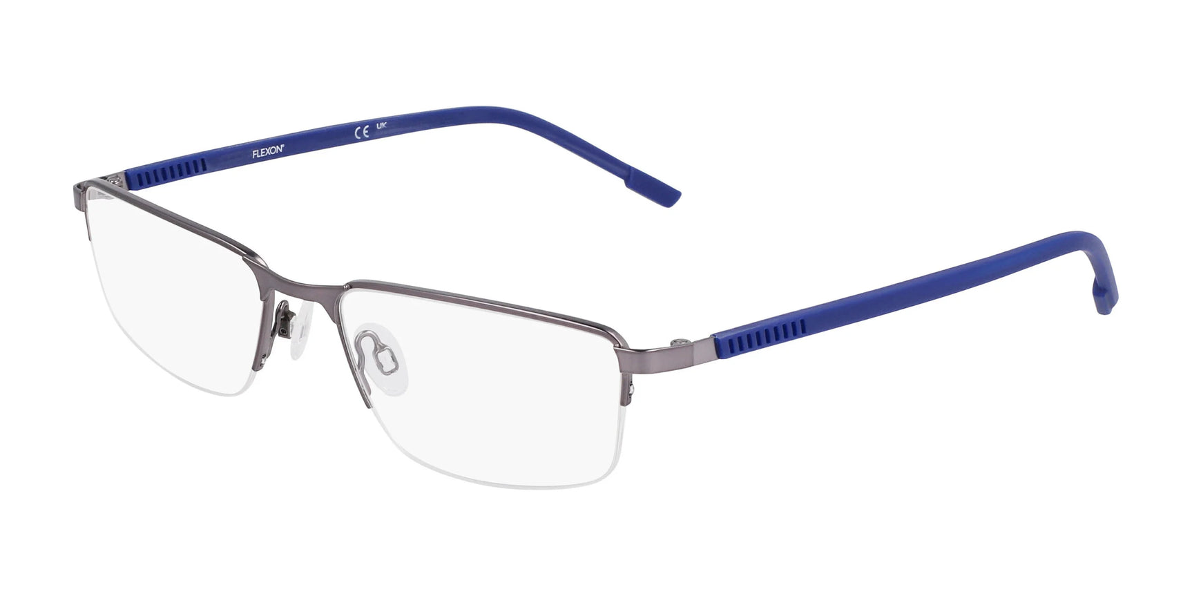Flexon E1146 Eyeglasses Satin Gunmetal / Navy Flexon E1146 Eyeglasses Satin Gunmetal / Navy