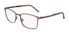 Flexon E1149 Eyeglasses | Size 56 / Matte Coffee/Red
