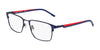 Flexon E1154 Eyeglasses | Size 54 / Satin Navy/Red