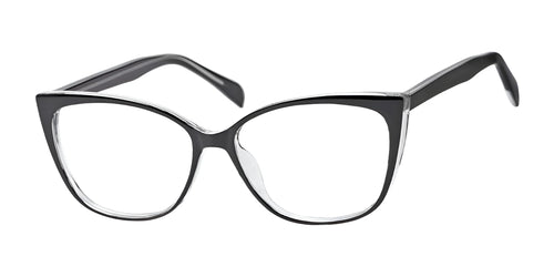 Focus Eyewear F82 Eyeglasses / Size 56 / Black / Crystal