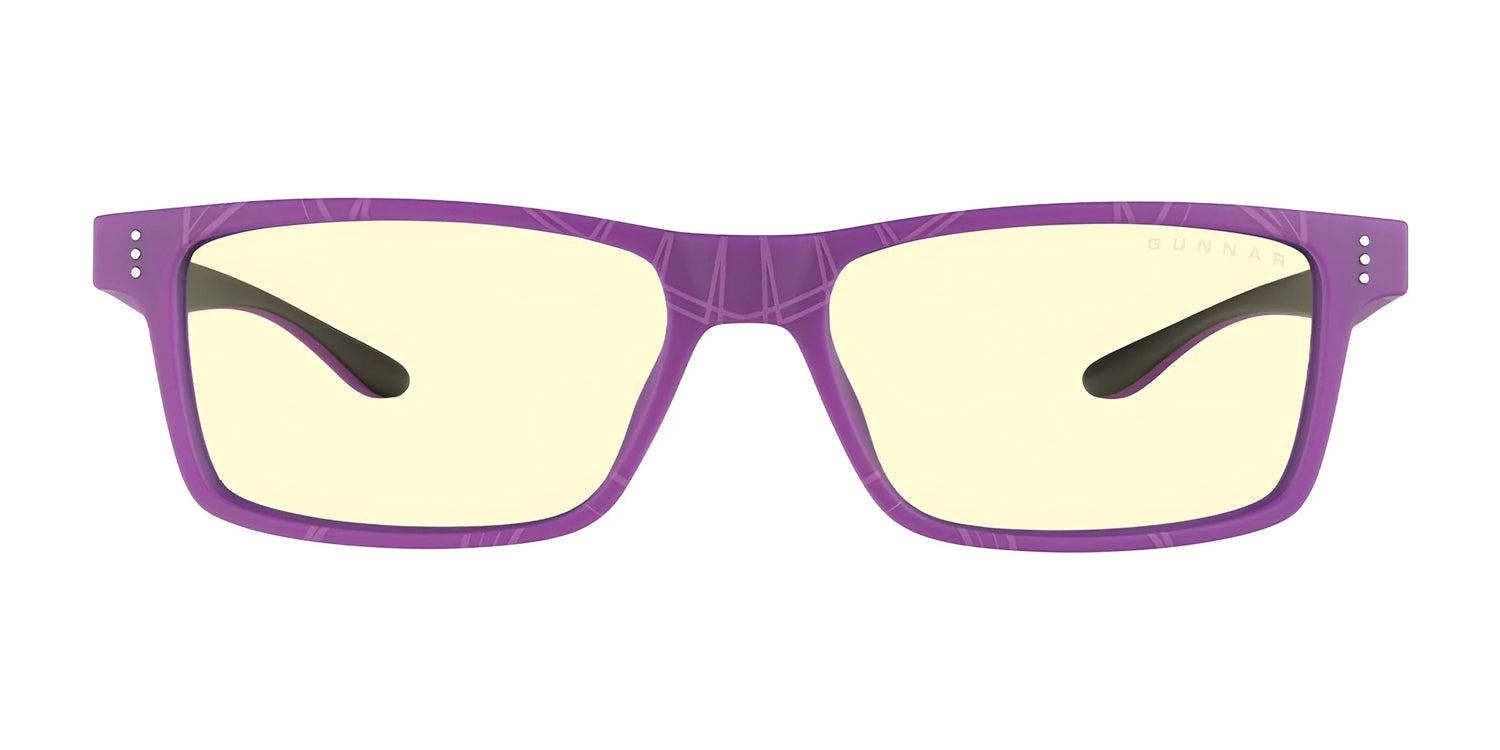 The Gunnar Cruz Black Panther Edition Computer Glasses, Size 55, offer a stylish look with purple rectangular frames, yellow-tinted lenses, and black temple tips. Crafted from durable nylon, they provide effective blue light protection with a modern design for trendy individuals. The Gunnar Cruz Black Panther Edition Computer Glasses, Size 55, offer a stylish look with purple rectangular frames, yellow-tinted lenses, and black temple tips. Crafted from durable nylon, they provide effective blue light protection with a modern design for trendy individuals.
