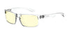 Gunnar Enigma Computer Eyeglasses | Size 58 / Gray Crystal / Amber