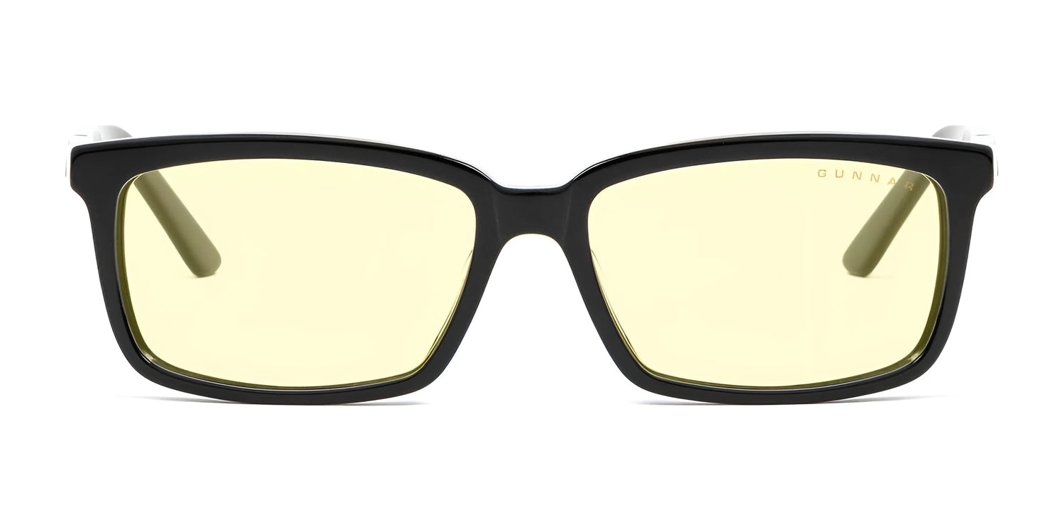 Gunnar Haus Reading Computer Glasses | Size 53 feature a stylish black rectangular frame and light yellow lenses, ideal for blue light blocking. Made from premium European hand-crafted materials, they combine style and practicality against a white background. Gunnar Haus Reading Computer Glasses | Size 53 feature a stylish black rectangular frame and light yellow lenses, ideal for blue light blocking. Made from premium European hand-crafted materials, they combine style and practicality against a white background.