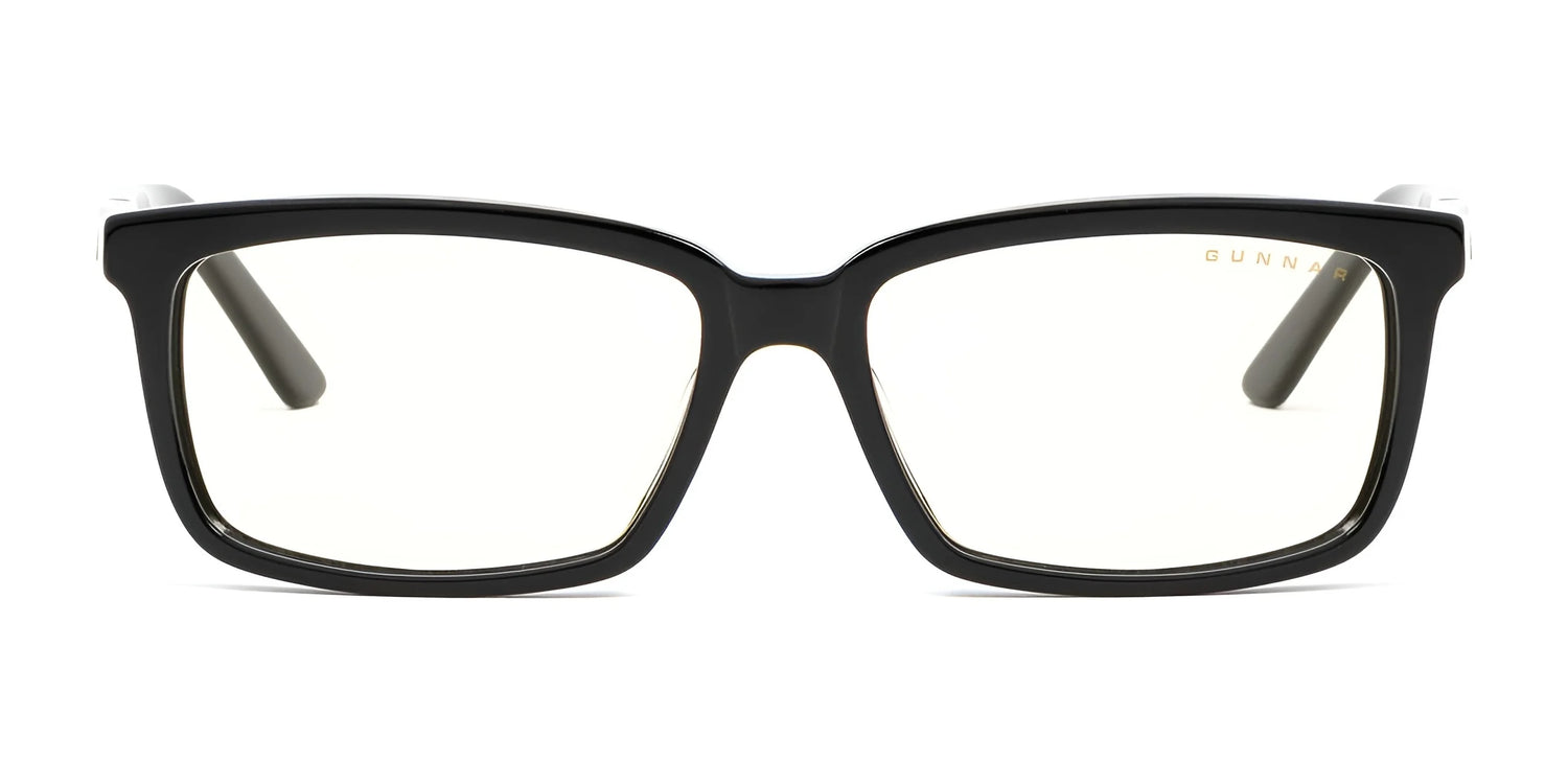 Gunnar Haus Computer Glasses, size 53, feature black rectangular frames with slightly reflective lenses, crafted from handcrafted materials and showcased against a white background. Gunnar Haus Computer Glasses, size 53, feature black rectangular frames with slightly reflective lenses, crafted from handcrafted materials and showcased against a white background.