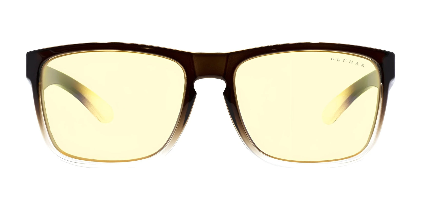 The Gunnar Intercept Computer Glasses | Size 58 feature yellow-tinted lenses and a dark brown frame for stylish and effective blue light protection, elegantly displayed on a white background. The Gunnar Intercept Computer Glasses | Size 58 feature yellow-tinted lenses and a dark brown frame for stylish and effective blue light protection, elegantly displayed on a white background.