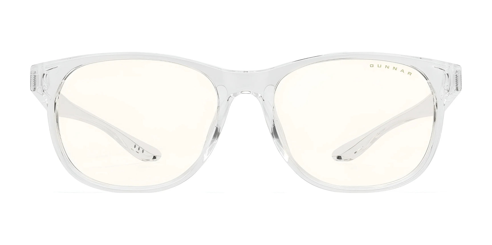 Gunnar Rush Computer Glasses, size 53, from the brand Gunnar offer blue light blocking features with slightly tinted clear frames and are ideal for both kids and teens. Gunnar Rush Computer Glasses, size 53, from the brand Gunnar offer blue light blocking features with slightly tinted clear frames and are ideal for both kids and teens.